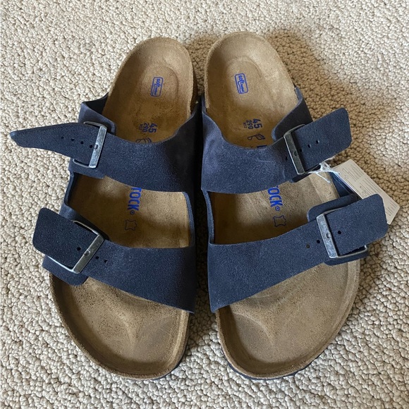 NIB Birkenstock Arizona Velvet Grey - Soft Footbed - Picture 6 of 7